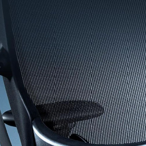 Detailaufnahme der atmungsaktiven Mesh-Sitzfläche