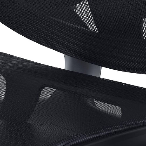 Detail der Rahmenkonstruktion bei Mesh-Stühlen